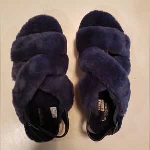 Koolaburra Faux Fur Sandal/Slipper? Size 9. Not Used? Blue
